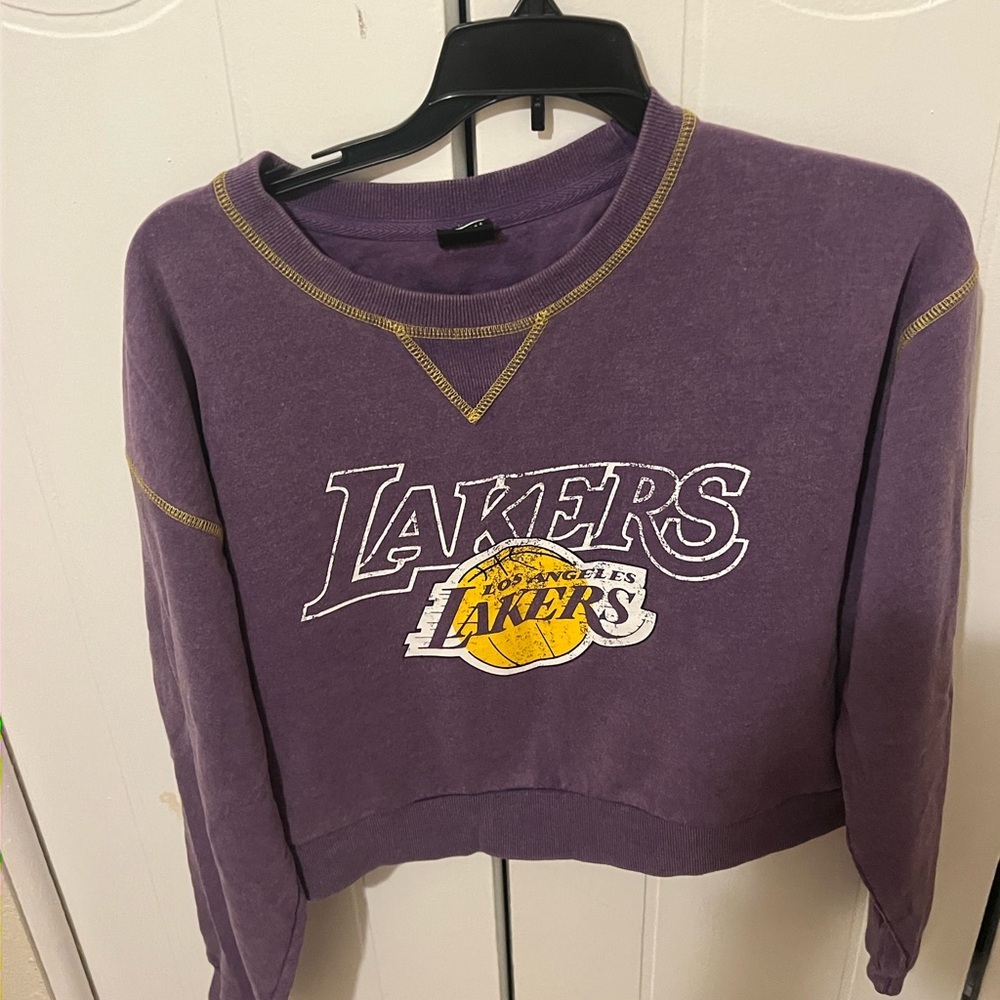 Lakers Crop Top Sweatshirt, LIKE NEW